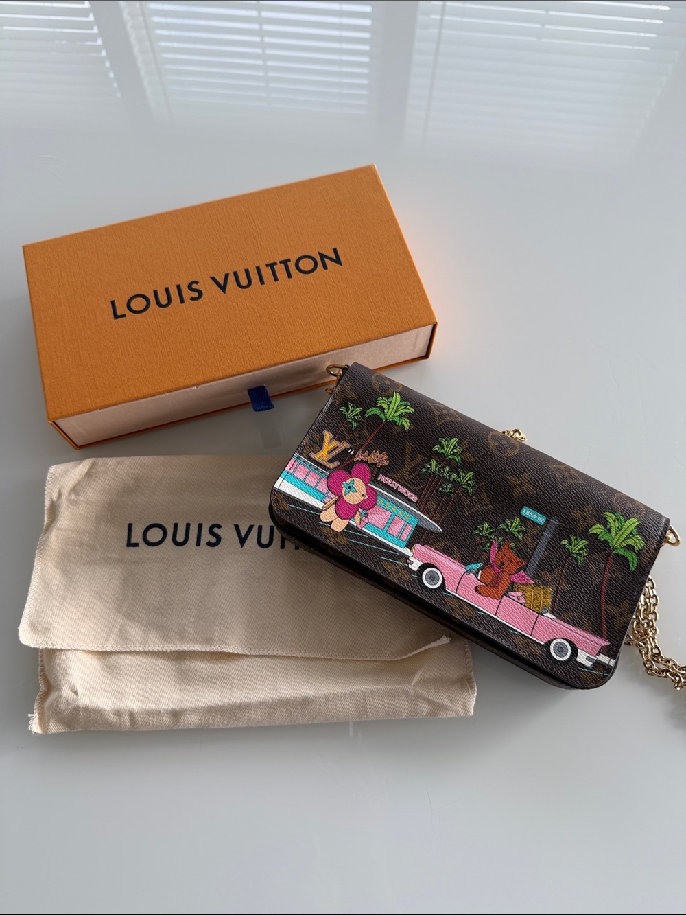 Louis Vuitton Pochette Felicie 2021 Christmas Animation collection